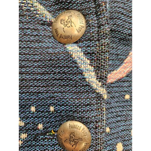 VtgPainted Pony Stephanie Stouffer Celebration Frog Tapestry Jacket Large Women - Picture 5 of 9